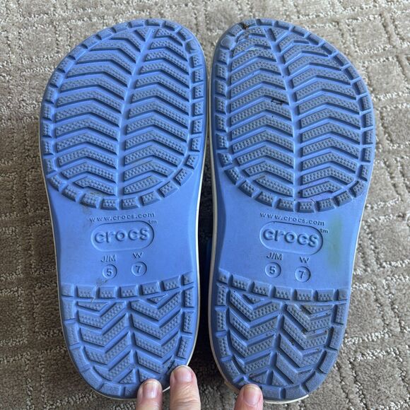 Crocs Crocband Platform Clog Womens 7 Periwinkle Blue Chunky Waterproof Rubber - Picture 8 of 9